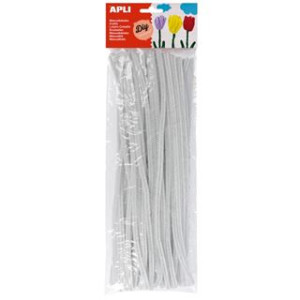 Fili ciniglia fluo bianco 50pz