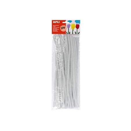 Fili ciniglia fluo bianco 50pz