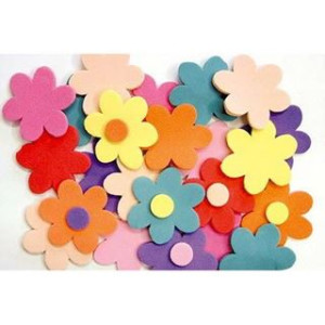 Fiori in gomma eva 40pz