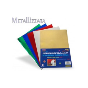 Fogli di carta metallizzata 100gr 20x30 colori assort. 10pz