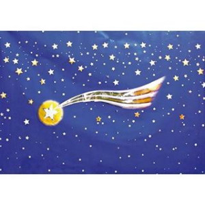 Foglio cielo stellato con cometa 70x100