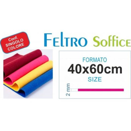 Foglio di feltro 40x60cm 2mm viola