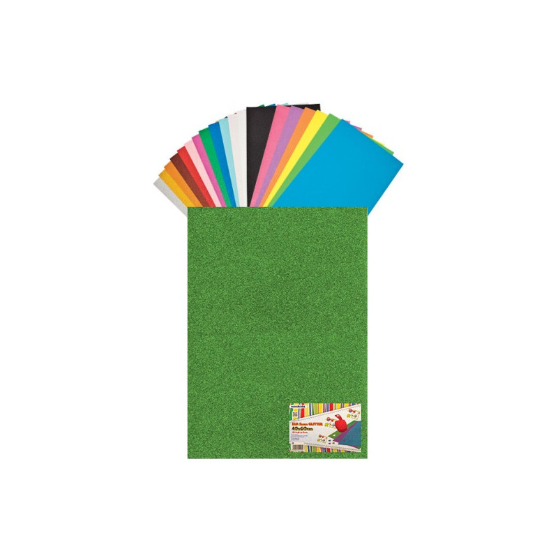 Foglio di Gomma eva 40x60 marrone glitter
