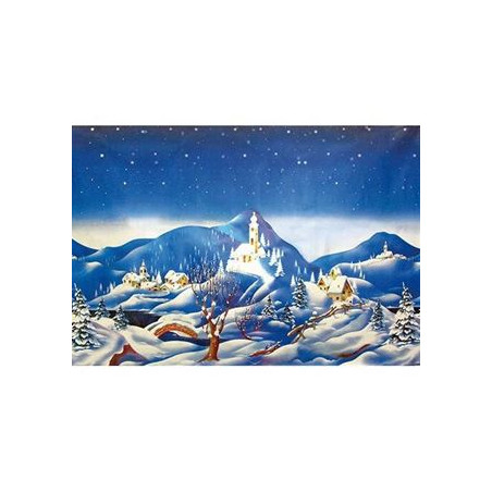 Foglio metallizzato paesaggio invernale 70x100