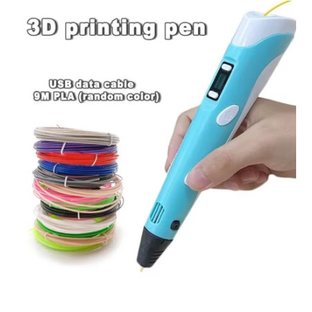 Kit penna 3D con 9mt di filamenti - AZZURRO