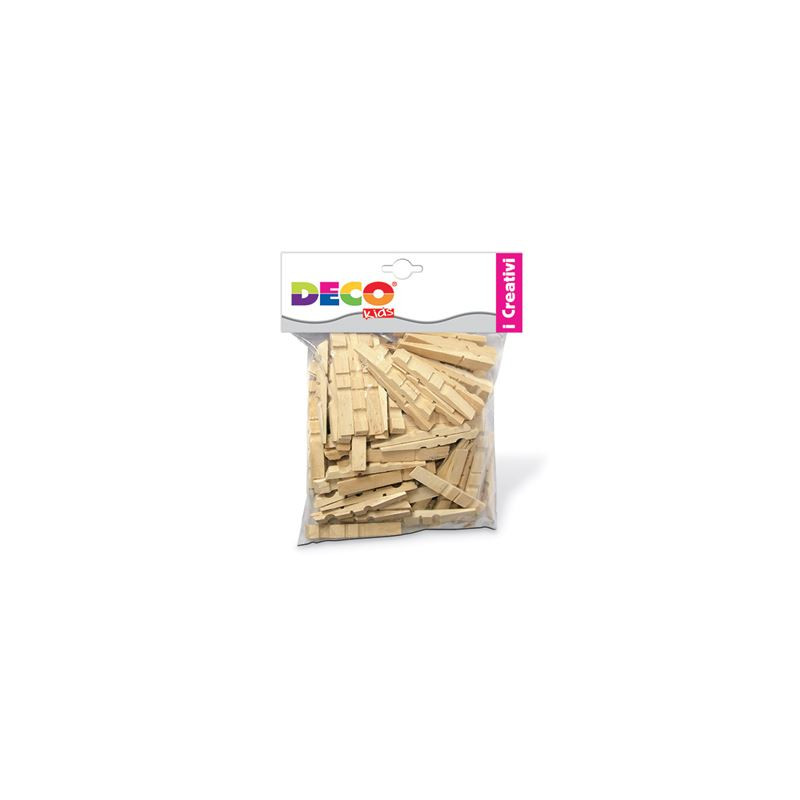 Mezze mollette in legno mm.25 100 PZ.