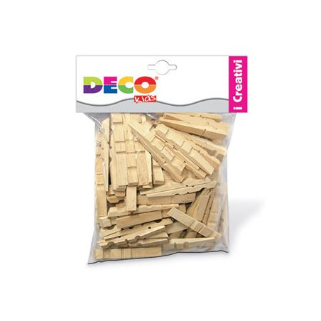 Mezze mollette in legno mm.25 100 PZ.
