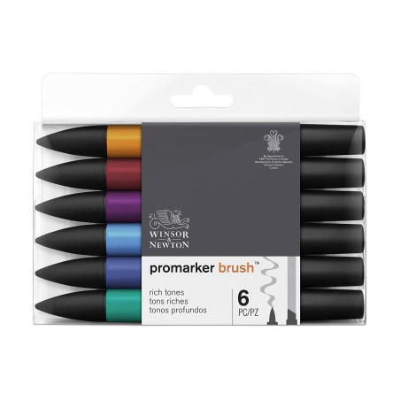 Pantone Brushmarker Cofanetto a 6 Rich Tones
