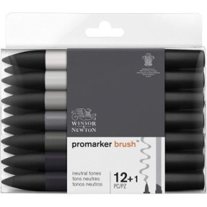 Pantone Brushmarker Cset 12+1 grey