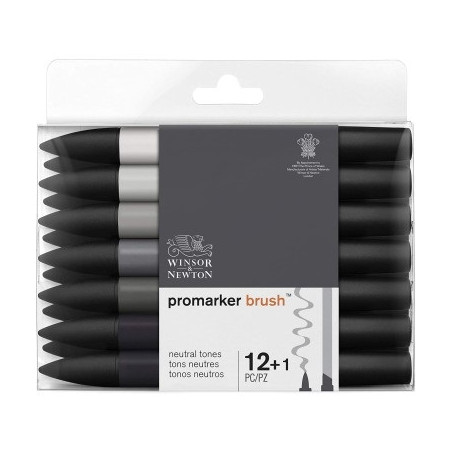 Pantone Brushmarker Cset 12+1 grey