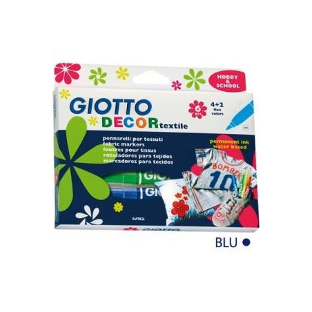 Pennarelli per tessuto Giotto Decor Textile blu per tessuto
