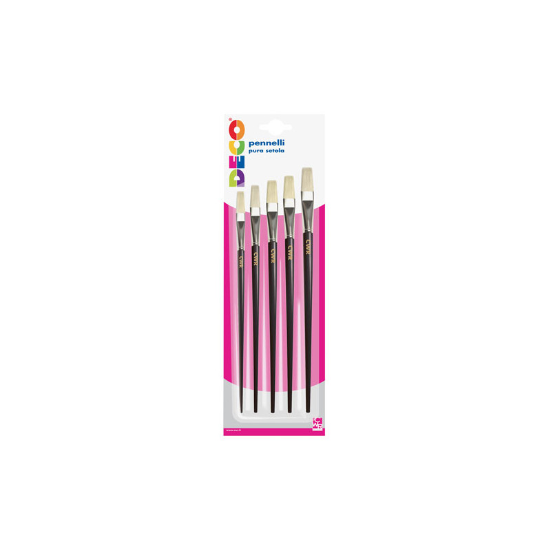 Pennelli in set 5pz piatti