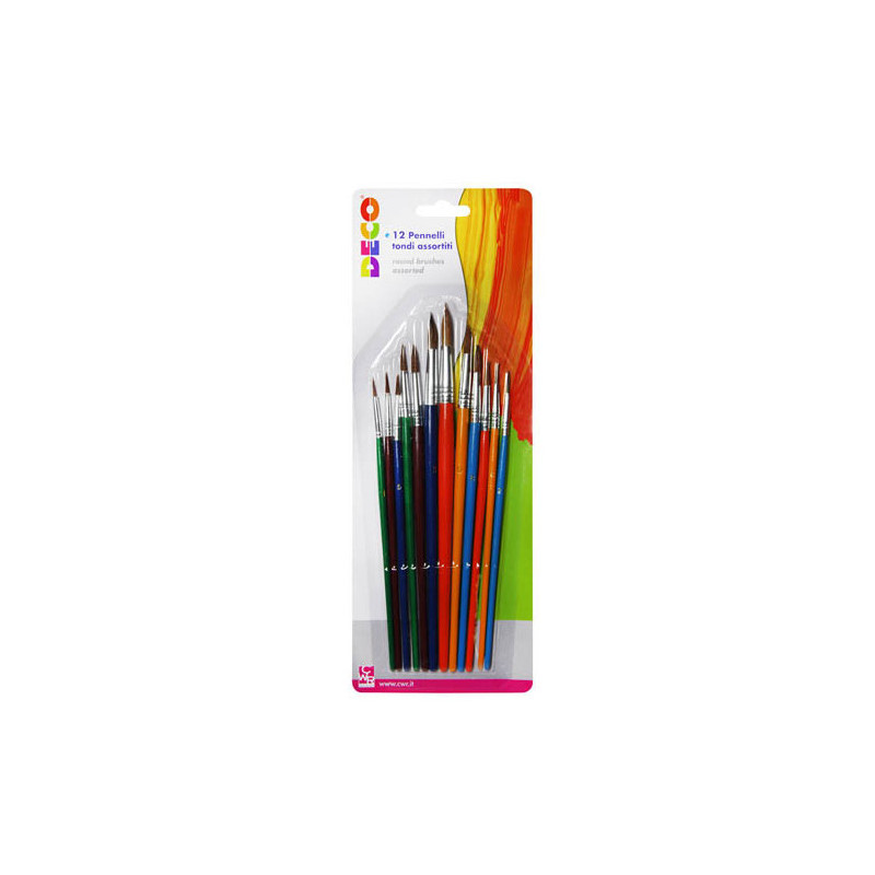 Pennelli tondi in set 12pz