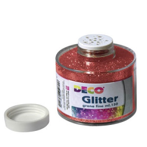 Porporina GLITTER ROSSO A GRANA FINE ML.150