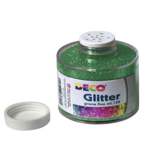 Porporina GLITTER verde A GRANA FINE ML.150