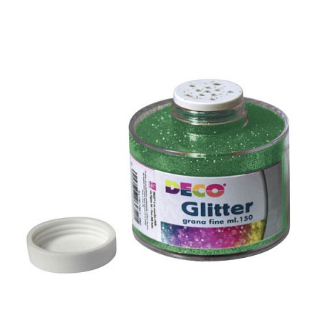 Porporina GLITTER verde A GRANA FINE ML.150