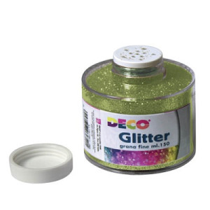 Porporina GLITTER verde acido A GRANA FINE ML.150