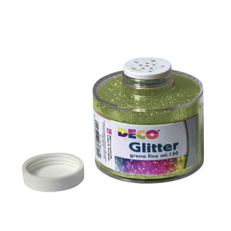 Porporina GLITTER verde acido A GRANA FINE ML.150