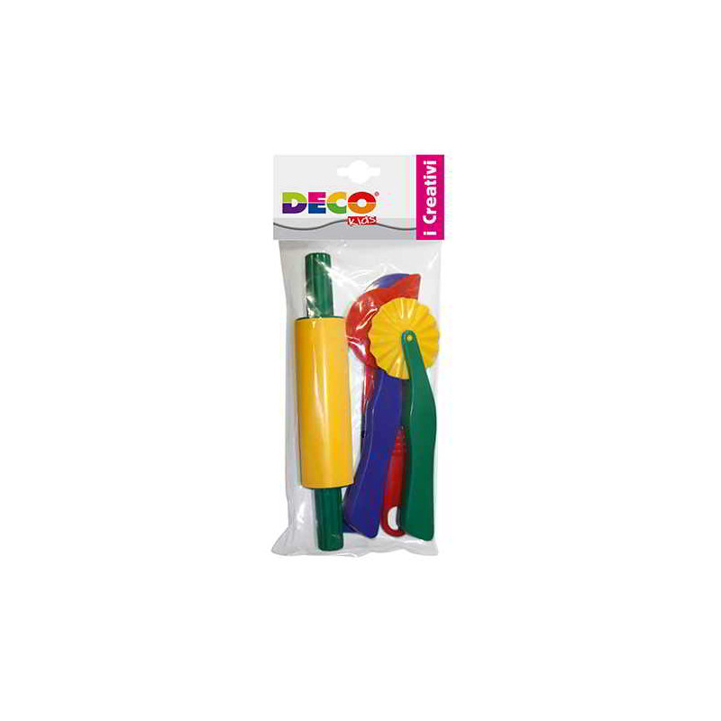 Set 6pz accessori per modellare- Set attrezzi didattici in materiale acrilico
