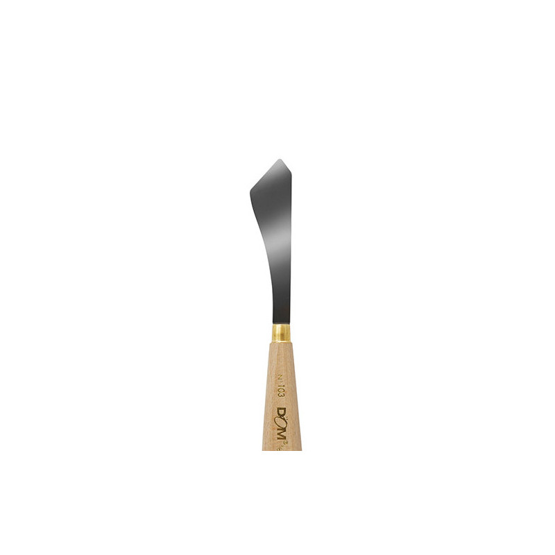Spatola in metallo impugnatura legno per pittura n.103 95x35mm