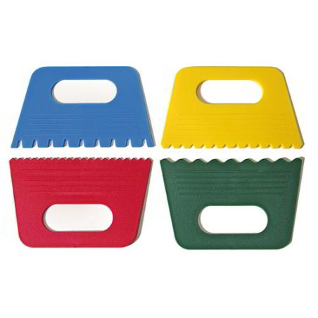 Spatole e pettini per pittura -set 4pz