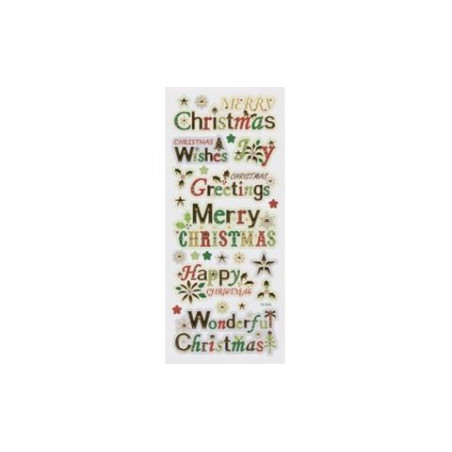 Stickers adesivi a rilievo Merry Cristmas