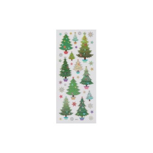 Stickers adesivi con brillantini abeti