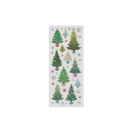 Stickers adesivi con brillantini abeti