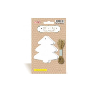 Targhette con filo abete 20 etichette + 3m di spago