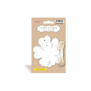Targhette con filo quadrifoglio 20 etichette + 3m di spago