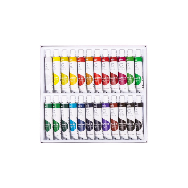 Colori a Tempera a 24pz assortiti ml.12 Deli