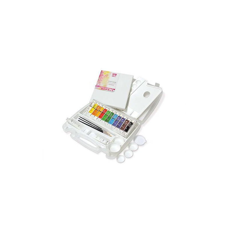 Colori a tempera acrilica - VALIGETTA 12+ 2 TUBI + ACC.