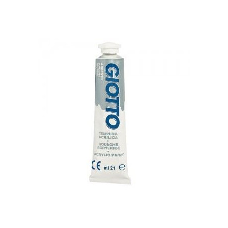Colori a tempera acrilica argento giotto da 21 ml