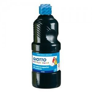 Colori a tempera acrilica nero 500gr giotto