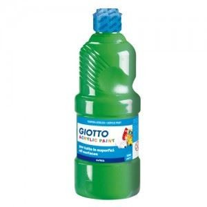 Colori a tempera acrilica verde 500gr giotto
