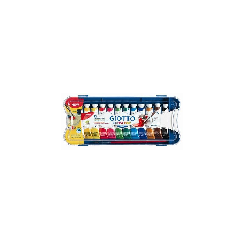 Colori a tempera giotto a 12 tubo 4 da 12 ml