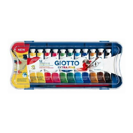 Colori a tempera giotto a 12 tubo 4 da 12 ml