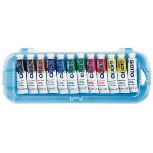Colori a tempera giotto a 12pz  tubo 3 da 7,5 ml