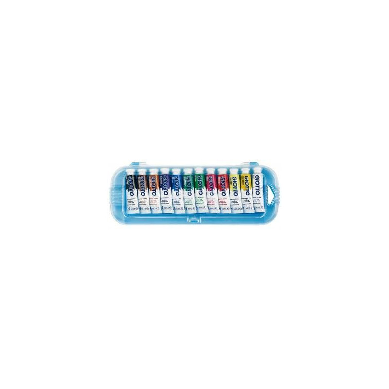 Colori a tempera giotto a 12pz  tubo 3 da 7,5 ml