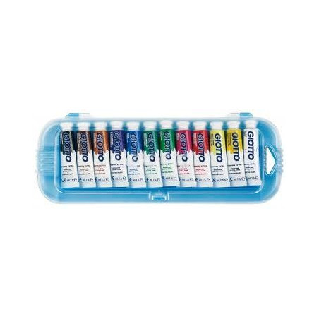 Colori a tempera giotto a 12pz  tubo 3 da 7,5 ml