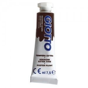 colori a tempera giotto tubo 3 marrone scuro da 7,5ml