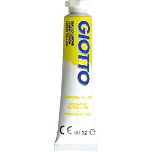 Colori a tempera giotto tubo 4 giallo limone da 12ml