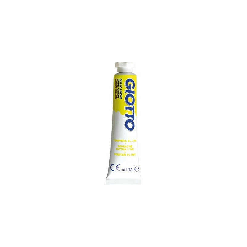 Colori a tempera giotto tubo 4 giallo limone da 12ml