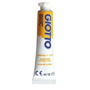 Colori a tempera giotto tubo 4 giallo scuro da 12ml