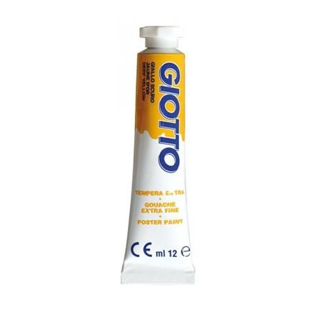 Colori a tempera giotto tubo 4 giallo scuro da 12ml