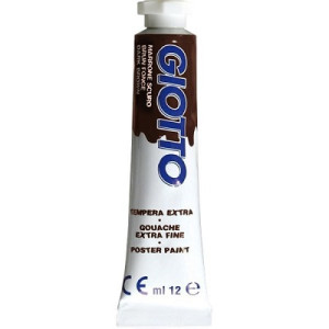 Colori a tempera giotto tubo 4 marrone da 12ml