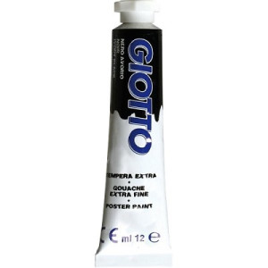 Colori a tempera giotto tubo 4 nero da 12ml