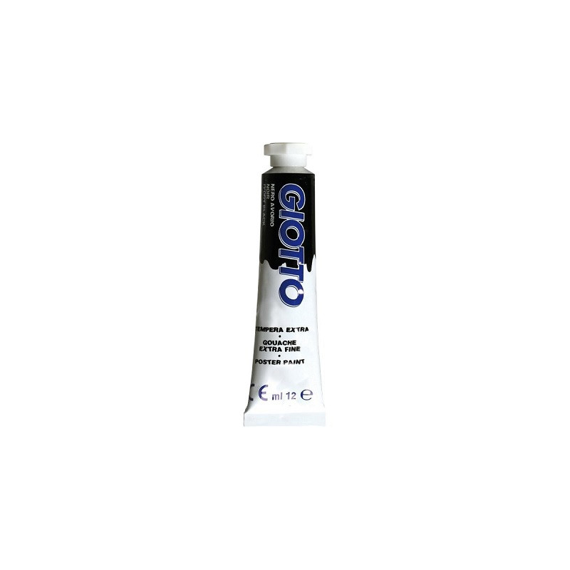 Colori a tempera giotto tubo 4 nero da 12ml