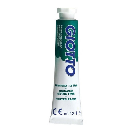 Colori a tempera giotto tubo 4 verde smeraldo da 12ml