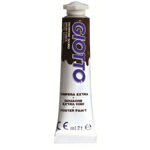 Colori a Tempera giotto tubo 7 marrone scuro da 21 ml